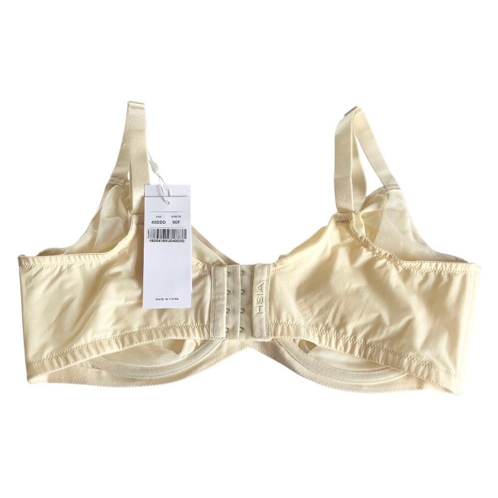 HSIA Marquita Champagne Ultimate Comfort Unlined Mesh Underwire Bra Womens 40DDD - Picture 6 of 9
